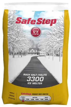 Safe Step 073841490101 3300 Rock Salt/halite Ice Melt 10 Lb Bag Melts Down To 5 F / -15 C