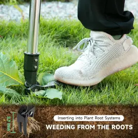 Saidrip 762716459526 Weed Puller Tool Gardening Stand Up Weeding With 48 Inch Stainless Steel Lo #2