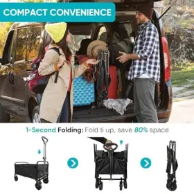 Sailary 976099136644 Collapsible Foldable Wagon Beach Cart Large Capacity Heavy Duty Folding Wag #3