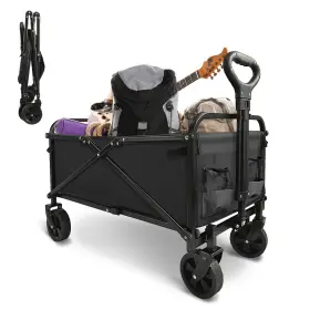 Sailary 976099136644 Collapsible Foldable Wagon Beach Cart Large Capacity Heavy Duty Folding Wag