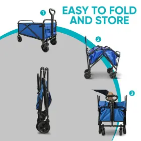 Sailary 976099136651 Collapsible Foldable Wagon Beach Cart Large Capacity Heavy Duty Folding Wag #2