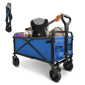 Sailary 976099136651 Collapsible Foldable Wagon Beach Cart Large Capacity Heavy Duty Folding Wag