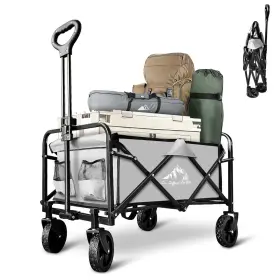 Sailary 976099136675 Collapsible Foldable Wagon Beach Cart Large Capacity Heavy Duty Fol