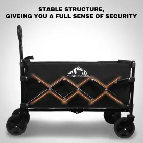 Sailary 976099138372 Collapsible Wagon 352lbs Capacity Foldable Large Wagons Carts Heavy Duty Ou #3
