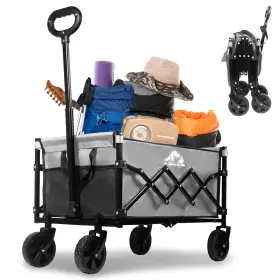 Sailary 976099138402 Collapsible Wagon 352lbs Capacity Foldable Large Wagons Carts Heavy Duty Ou