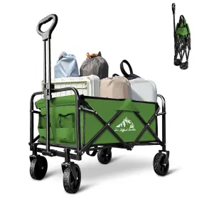 Vs23fw03-03gn Sailary Collapsible Wagon With Quiet Wheels - Green
