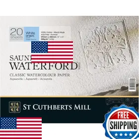 B004v8ll2s Saunders Water Ford Series St Cuthberts Mill Waterford White Paper Block 310x230mm Not Cp