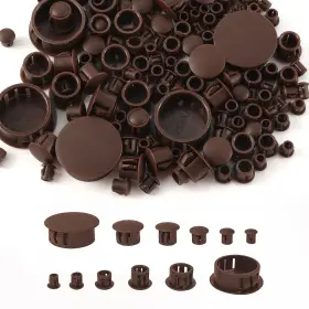 D05268 Savita 6 Sizes Plastic Hole Plugs Flush Type Assorted One Size Brown