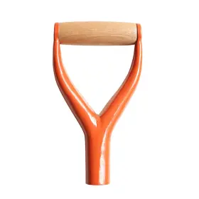 Saycker 22424878 Shovel D Grip Handle Metal Tube Dia. 3.1cm/1.22inch Orange