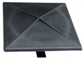 Sb Distribution Ltd 97535k5 5.0 Inch 5 Od Square Black Light Pole Top Cap Glass-reinforced
