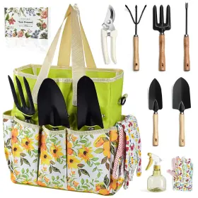 Schwylth 768913349981 Gardening Tools Set For Women 10 Pieces Heavy Duty Hand