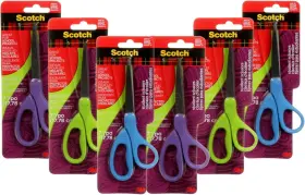 Scotch 051141931609 7-inch Student Scissors Blue Green And Purple Multi-color