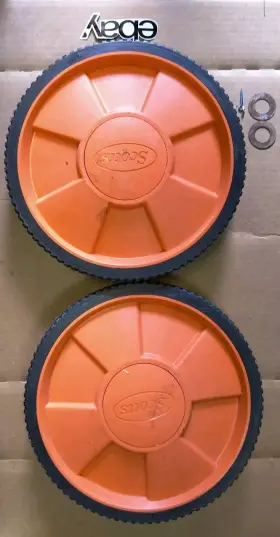 76121 Scotts 2 Broadcast Spreader Accugreen Orange Wheels Seed Grass Fertilizer Lawn