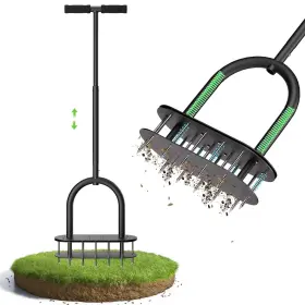 Se-99 Seasky Lawn Aerator Spike Metal Manual Dethatching Tool With 15