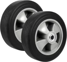 1610 Sehoi 445040691673 2 Pack 10 Inch Solid Rubber Replacement Wheels Flat Free Hand Truck Tires With