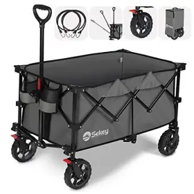 220l Sekey 251966205138 Collapsible Foldable Wagon With 330lbs Weight Capacity Heavy Duty Foldi