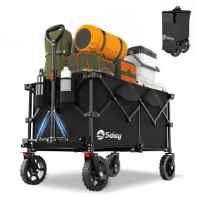 220l Sekey 251966205145 Collapsible Foldable Wagon With 330lbs Weight Capacity Heavy Duty