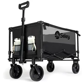Sekey 251966206944 Collapsible Foldable Wagon With 330lbs Weight Capacity Heavy Duty Foldi