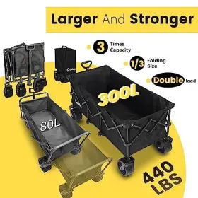 48ftftl Sekey 251966207736 Collapsible Foldable Extended Wagon With 440lbs Weight Capacity #2
