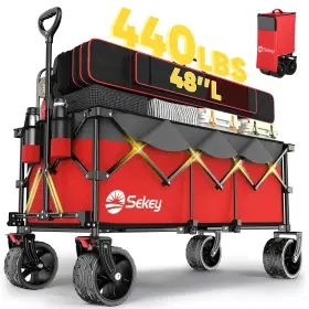 Sekey 251966209464 48l Collapsible Foldable Extended Wagon With 440lbs Weight Capacity He