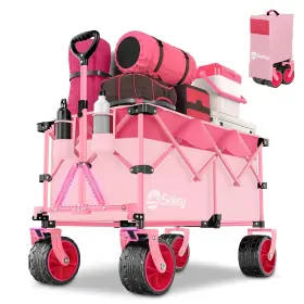 220l Sekey 251966215038 Collapsible Foldable Wagon With 330lbs Weight Capacity Heavy Duty