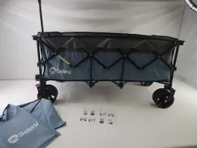 C81q7m Sekey 48ftft Collapsible Foldable Extended Heavy Duty Wagon Blue/grey #2