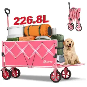 Ug-fw133-us-88 Sekey 226.8l Folding Utility Heavy Duty Lightweight Wagon With Brakes For Garden