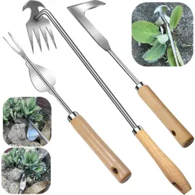 Semifrut 729604237437 3 Pack Stainless Steel Weeder Puller Tool Patio Crack For Cracks Paver