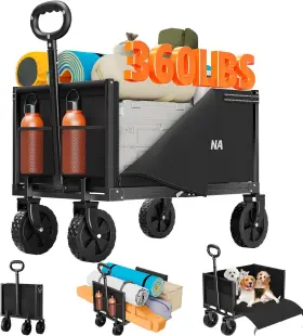 Semoprus Tyc02 3 In 1 Wagons Carts Foldable 360lbs Lightweight Wagon With All Terrain W