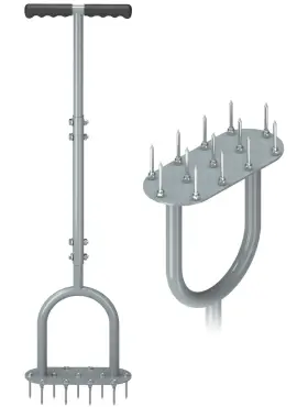 Js-001 Senvert Lawn Aerator Spike Manual Yard With 13 Iron Spikes Grass Aeration T