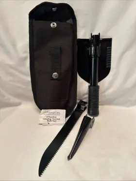 87950ms Serious Detecting Camping/survival 3-in-1 Mini Folding Shovel Kit Saw And Pick