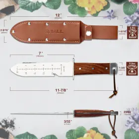 Shall 768358107740 Hori Japanese Garden Knife Soil With Leather Sheath #3