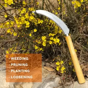 Shanfeek 313106933906 Grass Sickle With Sawtooth Japanese Weeding Hoe Tools For Gard #3