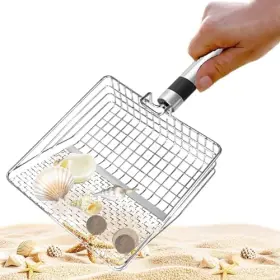 Bs-s-01 Shanwei Yunxialu Technology Co. Ltd 5.7x5.7 In Stainless Steel Mesh Sand Filter Shovel - Beach Shell Collection