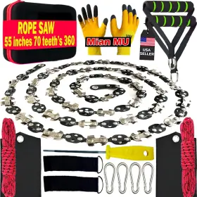 Pcs002 Sharp 55 Inch High Limb Rope Saw With 70 Teeth Effortless 360 Arborist Tree Li