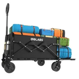 100l Shenzhen Baike New Energy Co. Ltd. 810172572188 Collapsible Wagon Cart Max 350lb Load And Expandable Storage Double Black