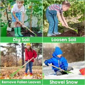 Shenzhen Wisewood Culture Development Co. Ltd. 744759318978 Kids Garden Tools Set 7 Pcs Gardening Tool For With Gloves Shovel Rake #2