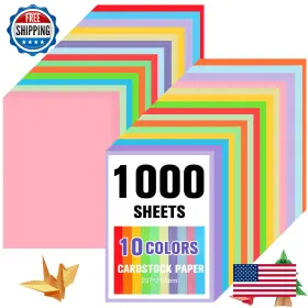 B0bbkslmjl Sherr 1000 A4 Colored Construction Paper Sheets 9x12 Inch 10 Assorted Colors