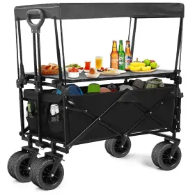 Shinleypack 774351312791 Collapsible Wagon With Table And Canopy Large Capacity Wagons Ca