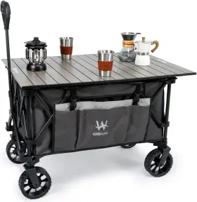 Wg2-072s Shop Inc. Folding Collapsible Utility Wagon 400lbs Heavy Duty Outdoor Park Beach Wi