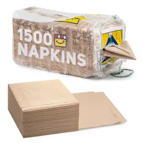 B09lvtcj59 Shop Square 1500-pack Brown Kraft Paper Napkins - Unbleached Natural Rustic Absorbent