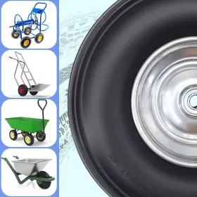 Simeiqi 098145087998 13 4.00-6 Flat-free Solid Tire And Wheel With 3/4 5/8 Bearing 1.75-6 Ce #3