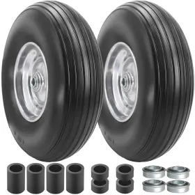 Simeiqi 098145087998 13 4.00-6 Flat-free Solid Tire And Wheel With 3/4 5/8 Bearing 1.75-6 Ce