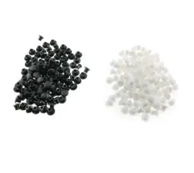 Prhplphc-5-200 Sjzbin 200pcs Plastic Round Hole Plugs 5mm 3/16 Inch License Black And White