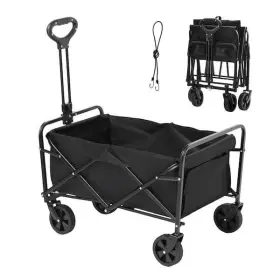 Skyshalo 197988835059 2 Cu. Ft. Steel Garden Cart Collapsible Folding Wagon All-terrain 5 Inch Wheels