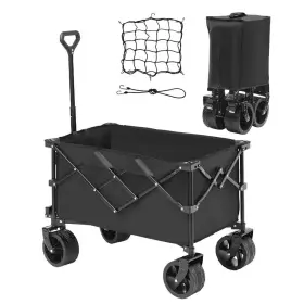 Skyshalo 313042526507 6 Cu. Ft. Steel Garden Cart Collapsible Folding Wagon 113 L Beach Max