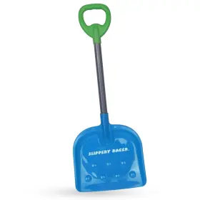 Slippery Racer 850052363215 Outdoor Snow Shovel 27 Inch. Green/blue