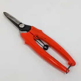 No-39 Snap-cut Pruning Shears Vintage Japan Orange Handle Sharp Garden Tool