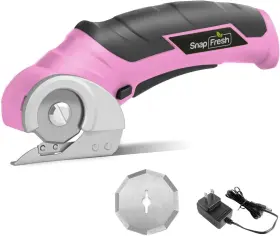 Ec0601 Snapfresh Cordless Electric Scissors 4v Mini Cardboard Cutter Carpet Pink