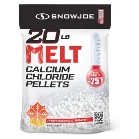 Melt20cpp Snow Joe Pure Calcium Chloride Ice Melt Pellets Safe For Concrete 20 Pounds